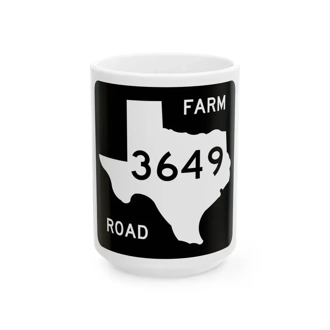 Texas FM 3649 (Texas) (Road Sign) White Coffee Mug 15oz - Go Mug Yourself