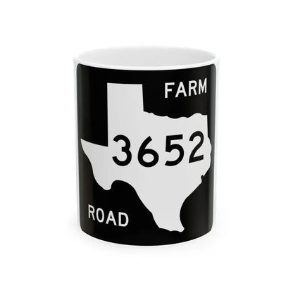Texas FM 3652 (Texas) (Road Sign) White Coffee Mug 11oz - Go Mug Yourself