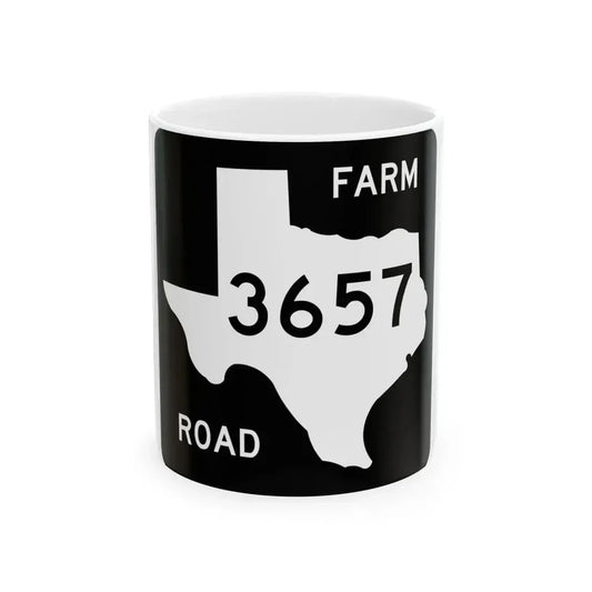 Texas FM 3657 (Texas) (Road Sign) White Coffee Mug 11oz - Go Mug Yourself