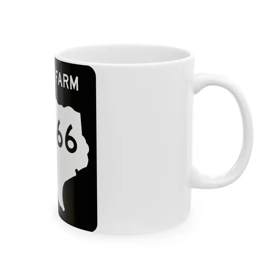 Texas FM 3666 (Texas) (Road Sign) White Coffee Mug - Go Mug Yourself