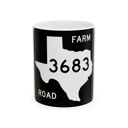 Texas FM 3683 (Texas) (Road Sign) White Coffee Mug 11oz - Go Mug Yourself