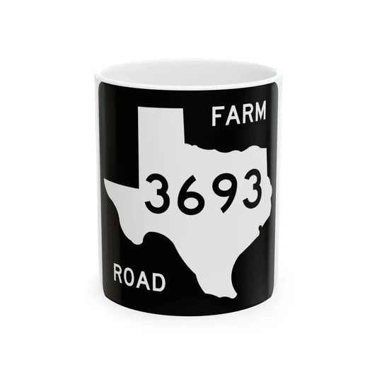 Texas FM 3693 (Texas) (Road Sign) White Coffee Mug 11oz - Go Mug Yourself