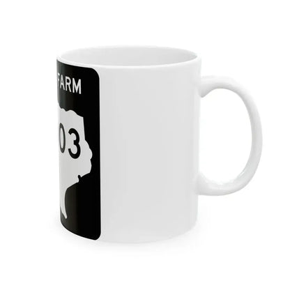 Texas FM 4003 (Texas) (Road Sign) White Coffee Mug - Go Mug Yourself
