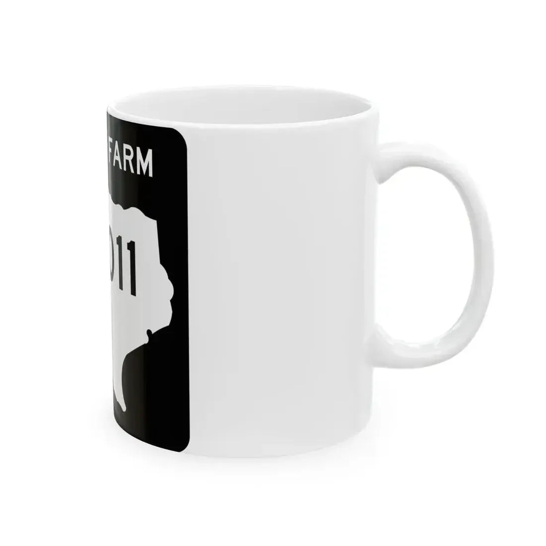 Texas FM 4011 (Texas) (Road Sign) White Coffee Mug - Go Mug Yourself