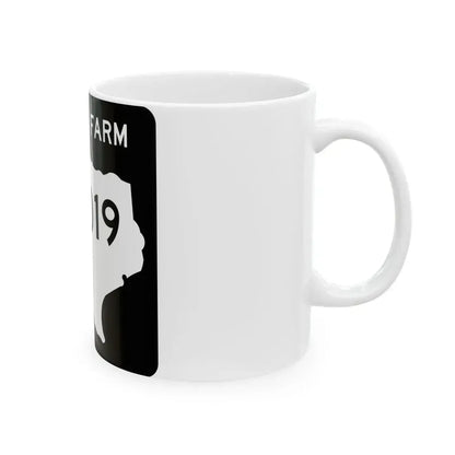 Texas FM 4019 (Texas) (Road Sign) White Coffee Mug - Go Mug Yourself