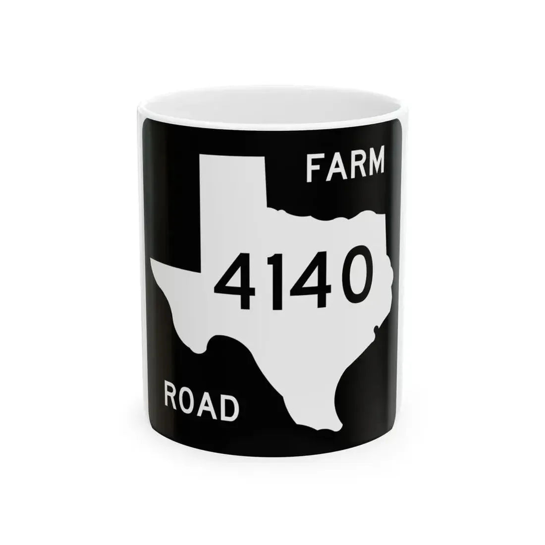 Texas FM 4140 (Texas) (Road Sign) White Coffee Mug 11oz - Go Mug Yourself