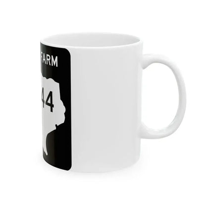 Texas FM 4144 (Texas) (Road Sign) White Coffee Mug - Go Mug Yourself