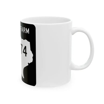 Texas FM 4174 (Texas) (Road Sign) White Coffee Mug - Go Mug Yourself