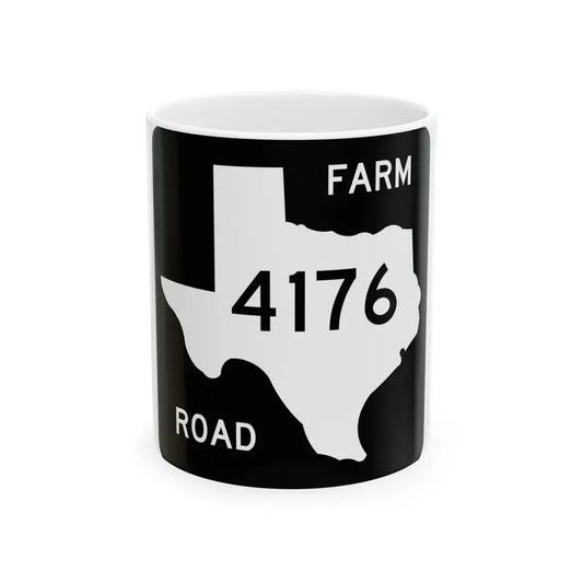 Texas FM 4176 (Texas) (Road Sign) White Coffee Mug 11oz - Go Mug Yourself