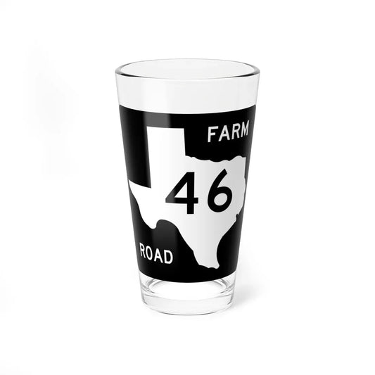 Texas FM 46 (Texas) (Road Sign) Pint Glass 16oz 16oz - Go Mug Yourself