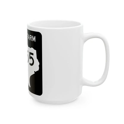 Texas FM 555 (Texas) (Road Sign) White Coffee Mug - Go Mug Yourself