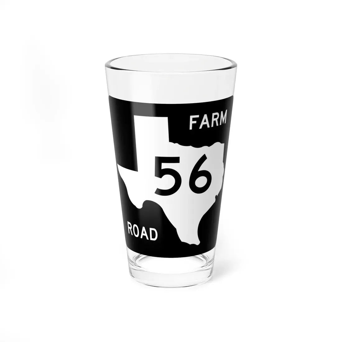 Texas FM 56 (Texas) (Road Sign) Pint Glass 16oz 16oz - Go Mug Yourself