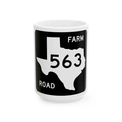 Texas FM 563 (Texas) (Road Sign) White Coffee Mug 15oz - Go Mug Yourself