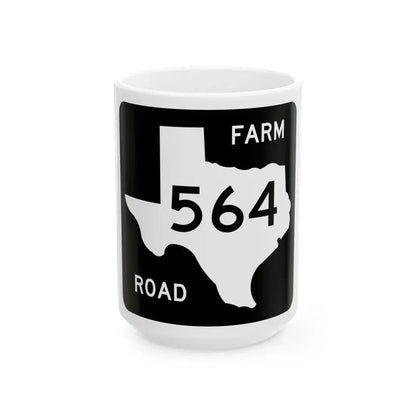 Texas FM 564 (Texas) (Road Sign) White Coffee Mug 15oz - Go Mug Yourself