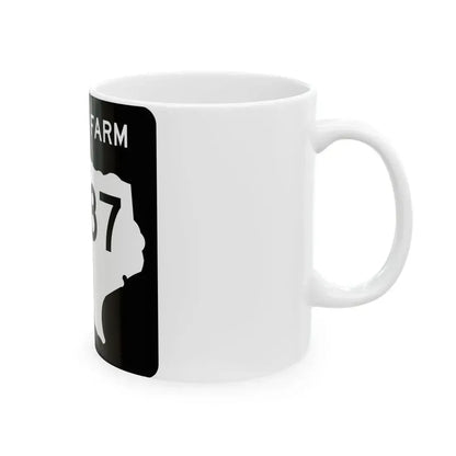 Texas FM 587 (Texas) (Road Sign) White Coffee Mug - Go Mug Yourself