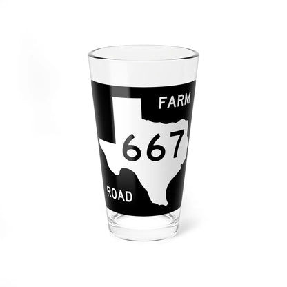Texas FM 667 (Texas) (Road Sign) Pint Glss 16oz 16oz - Go Mug Yourself