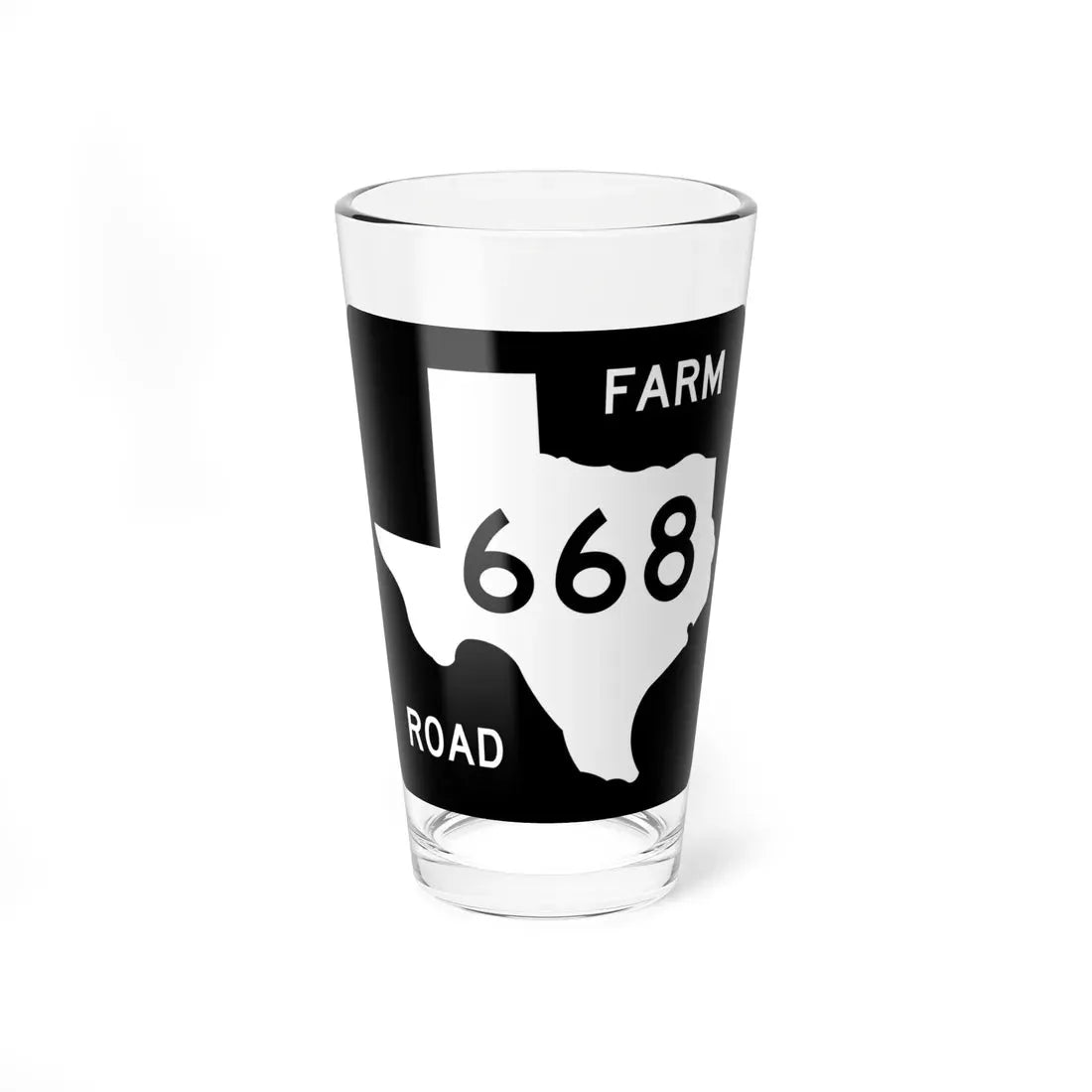Texas FM 668 (Texas) (Road Sign) Pint Glass 16oz 16oz - Go Mug Yourself
