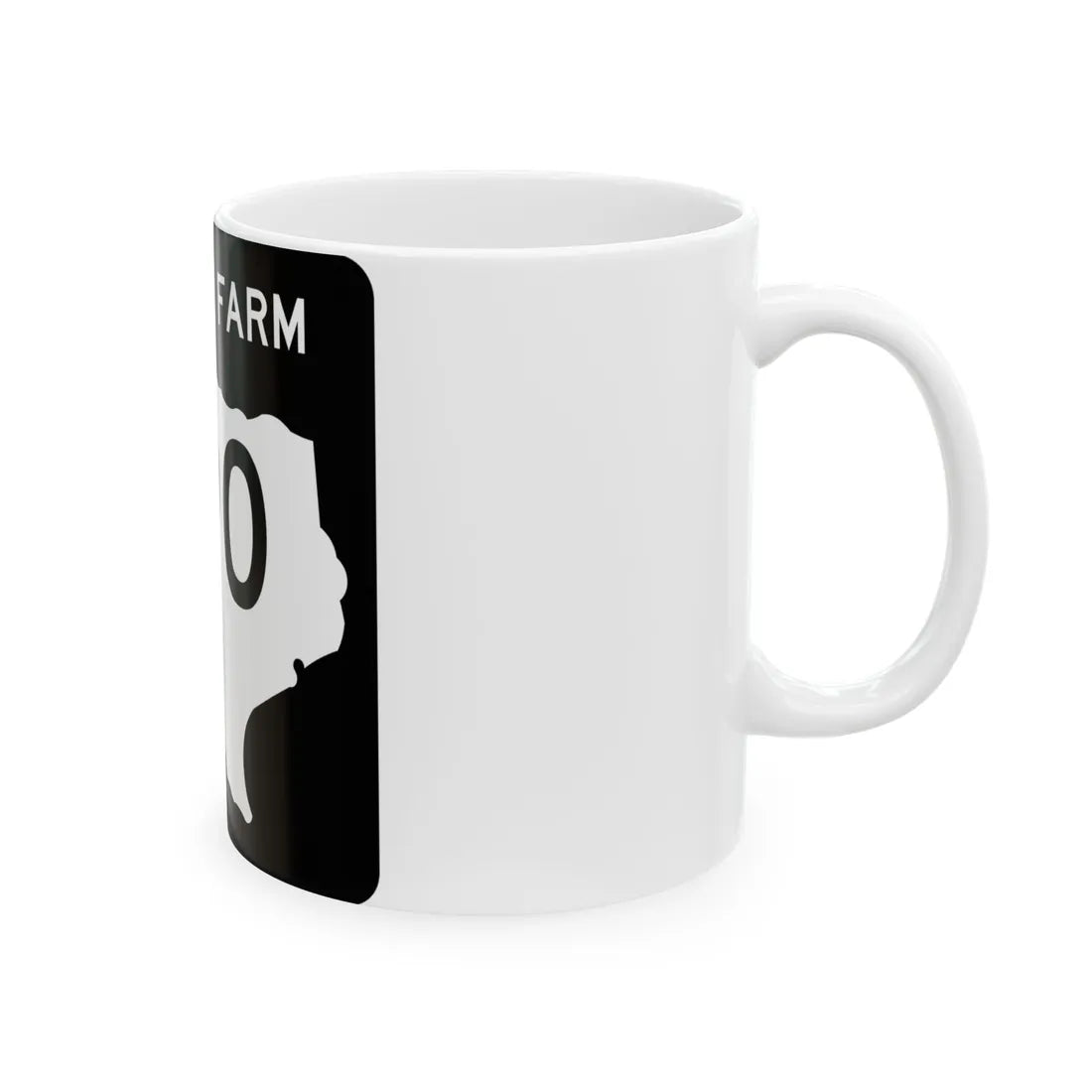 Texas FM 90 (Texas) (Road Sign) White Coffee Mug - Go Mug Yourself