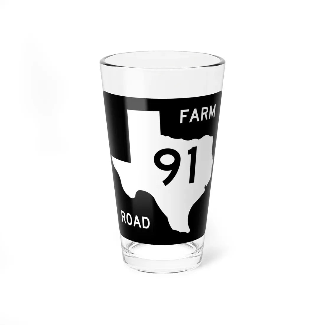 Texas FM 91 (Texas) (Road Sign) Pint Glass 16oz 16oz - Go Mug Yourself