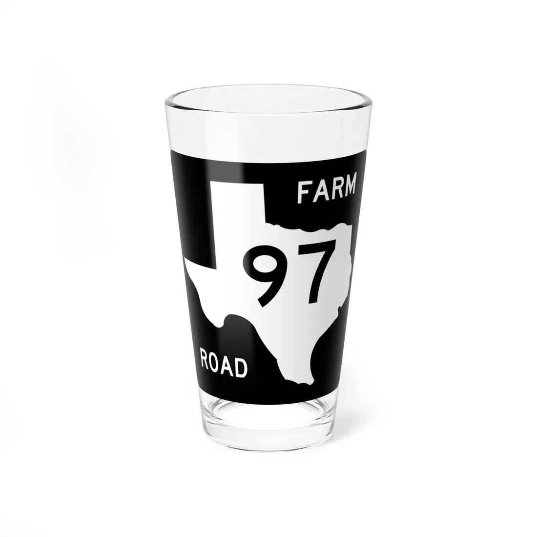 Texas FM 97 (Texas) (Road Sign) Pint Glass 16oz 16oz - Go Mug Yourself