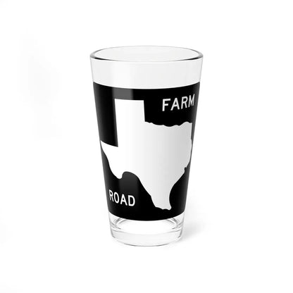 Texas FM blank (Texas) (Road Sign) Pint Glass 16oz 16oz - Go Mug Yourself