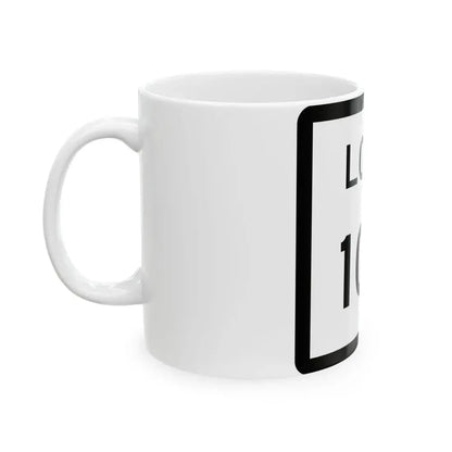 Texas Loop 100 (Texas) (Road Sign) White Coffee Mug - Go Mug Yourself