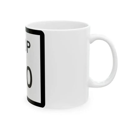 Texas Loop 100 (Texas) (Road Sign) White Coffee Mug - Go Mug Yourself