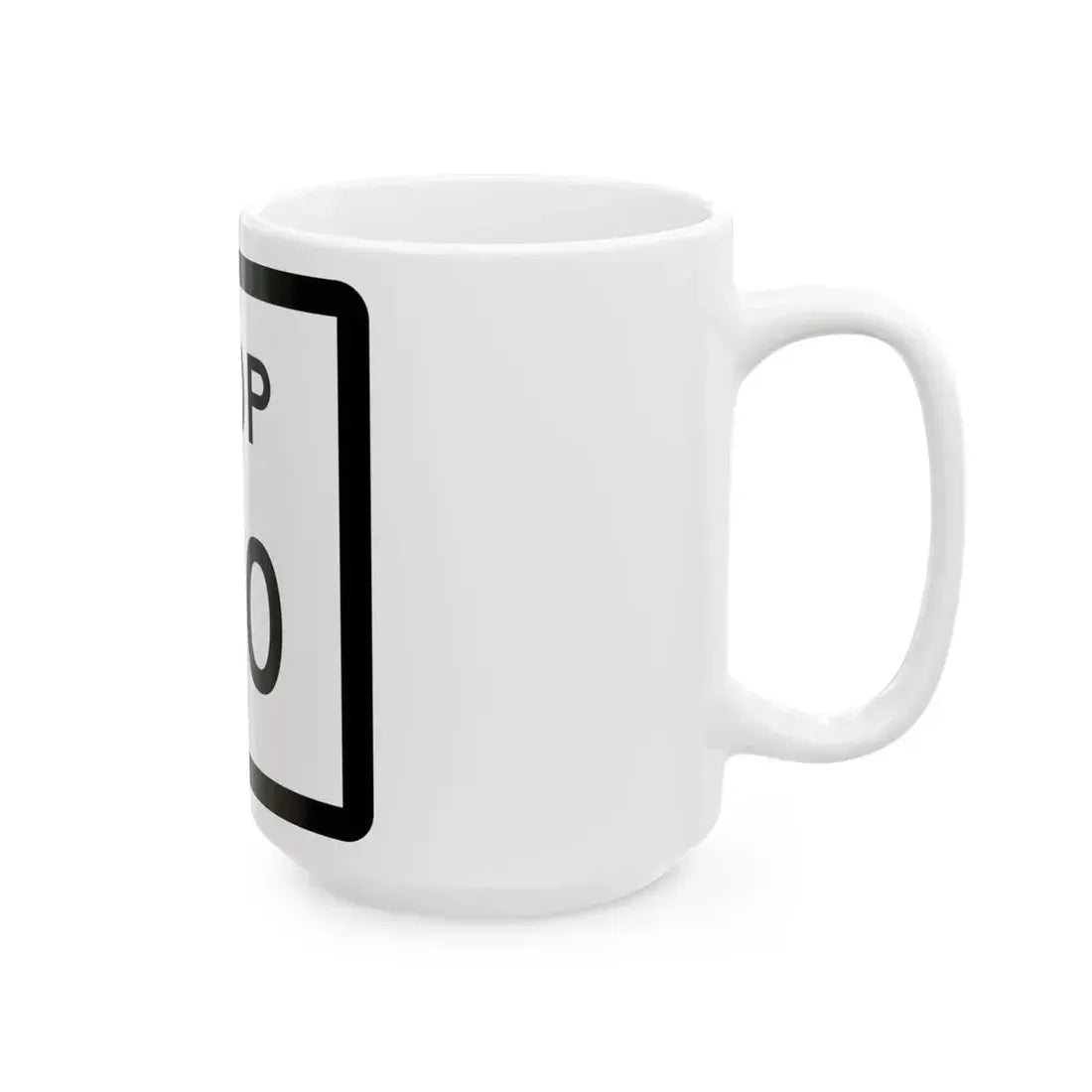 Texas Loop 100 (Texas) (Road Sign) White Coffee Mug - Go Mug Yourself