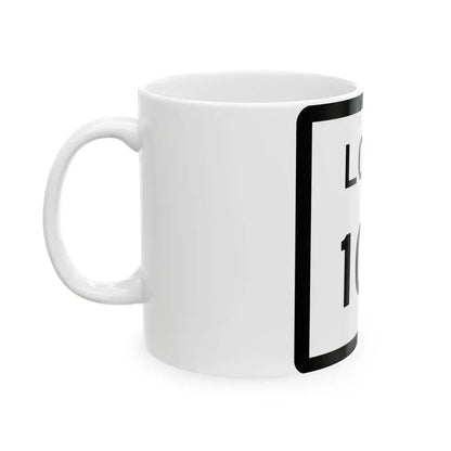 Texas Loop 103 (Texas) (Road Sign) White Coffee Mug - Go Mug Yourself
