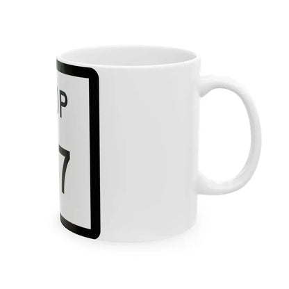 Texas Loop 187 (Texas) (Road Sign) White Coffee Mug - Go Mug Yourself
