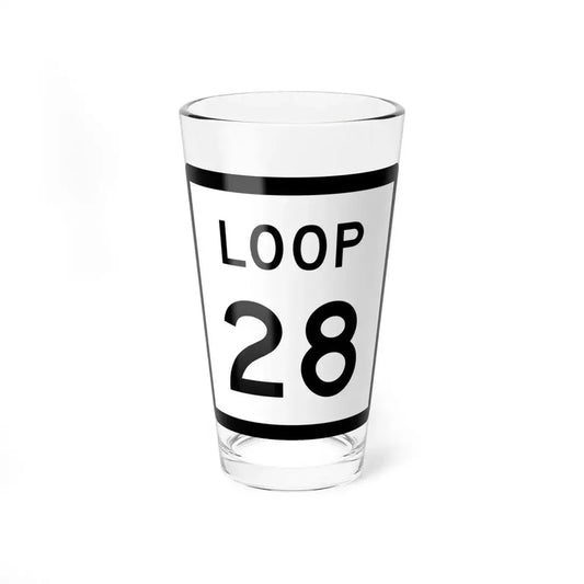 Texas Loop 28 (Texas) (Road Sign) Pint Glass 16oz 16oz - Go Mug Yourself