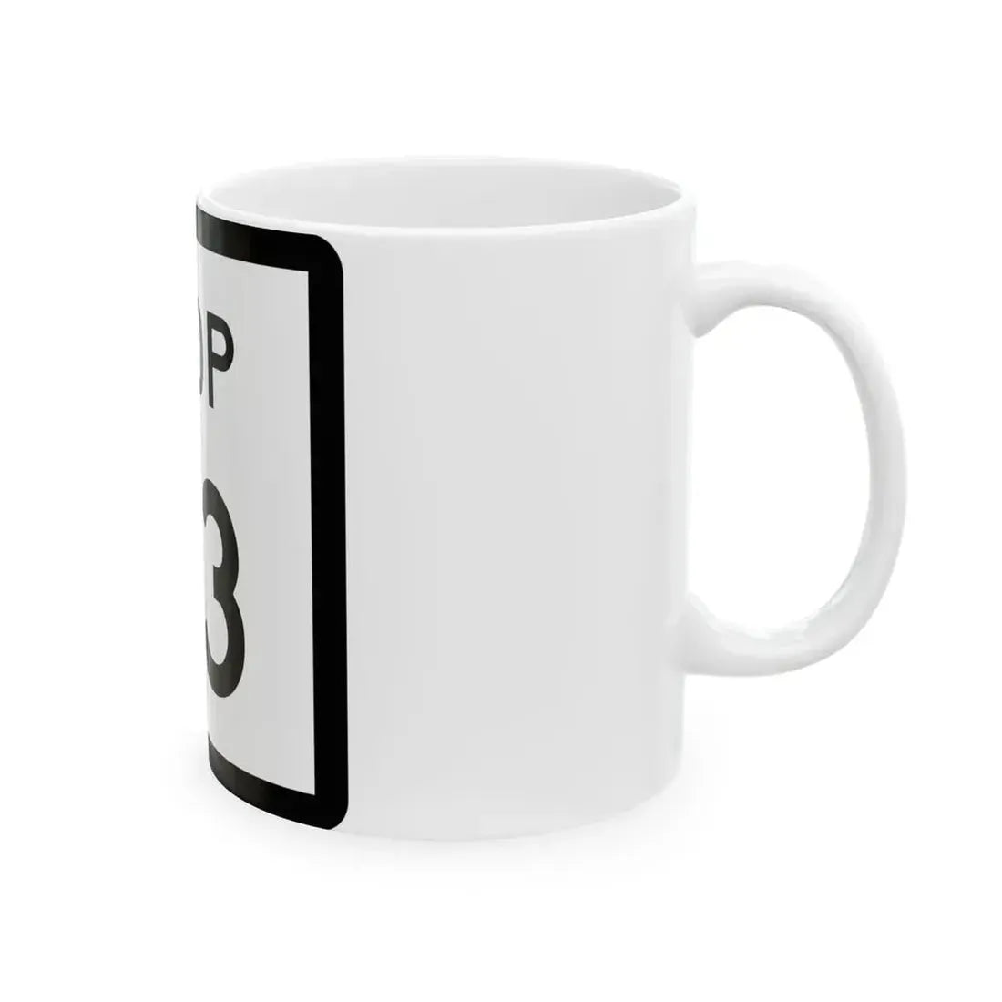 Texas Loop 33 (Texas) (Road Sign) White Coffee Mug - Go Mug Yourself