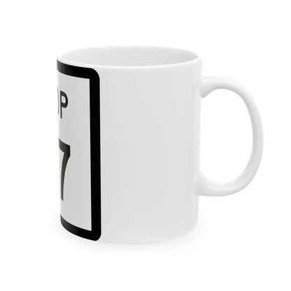 Texas Loop 37 (Texas) (Road Sign) White Coffee Mug - Go Mug Yourself