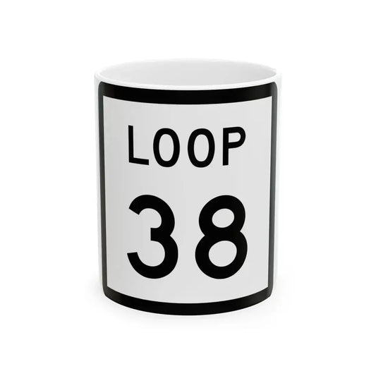 Texas Loop 38 (Texas) (Road Sign) White Coffee Mug 11oz - Go Mug Yourself