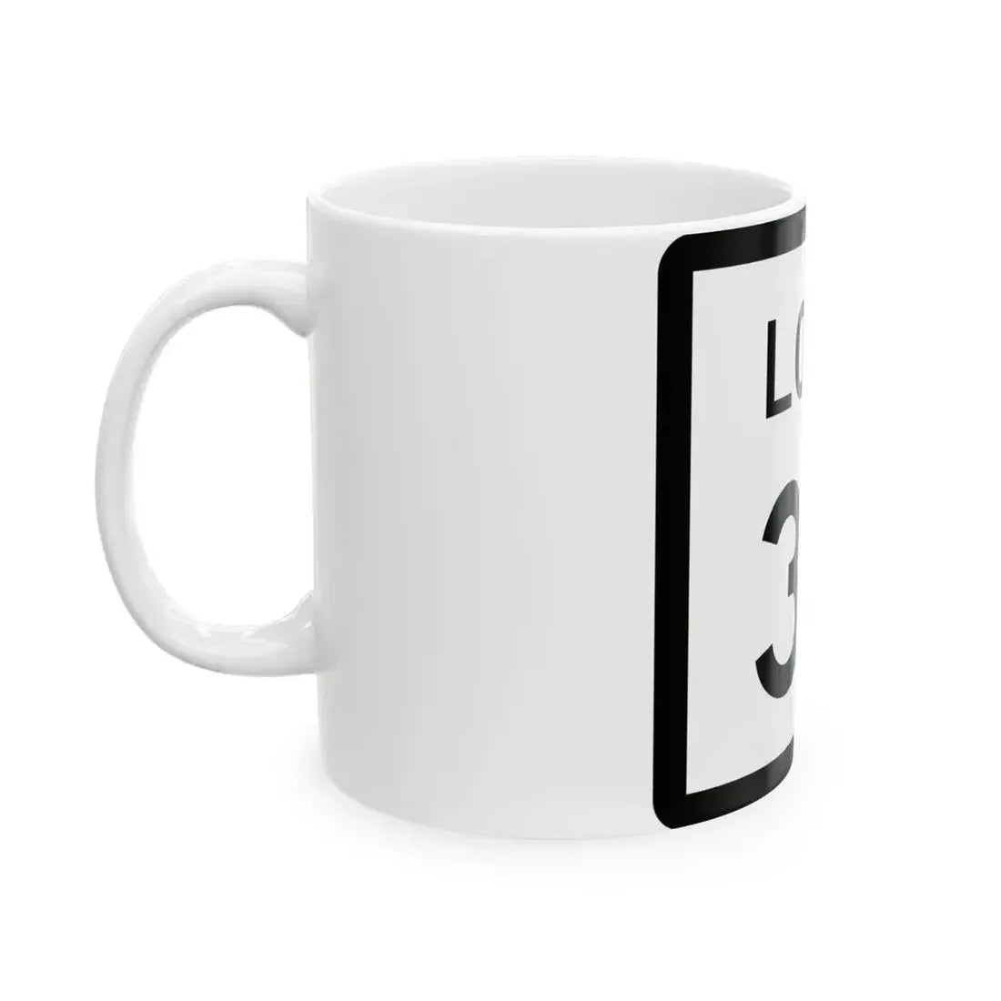 Texas Loop 39 (Texas) (Road Sign) White Coffee Mug - Go Mug Yourself