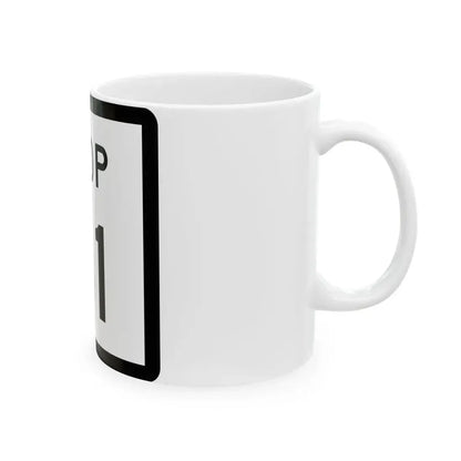 Texas Loop 41 (Texas) (Road Sign) White Coffee Mug - Go Mug Yourself