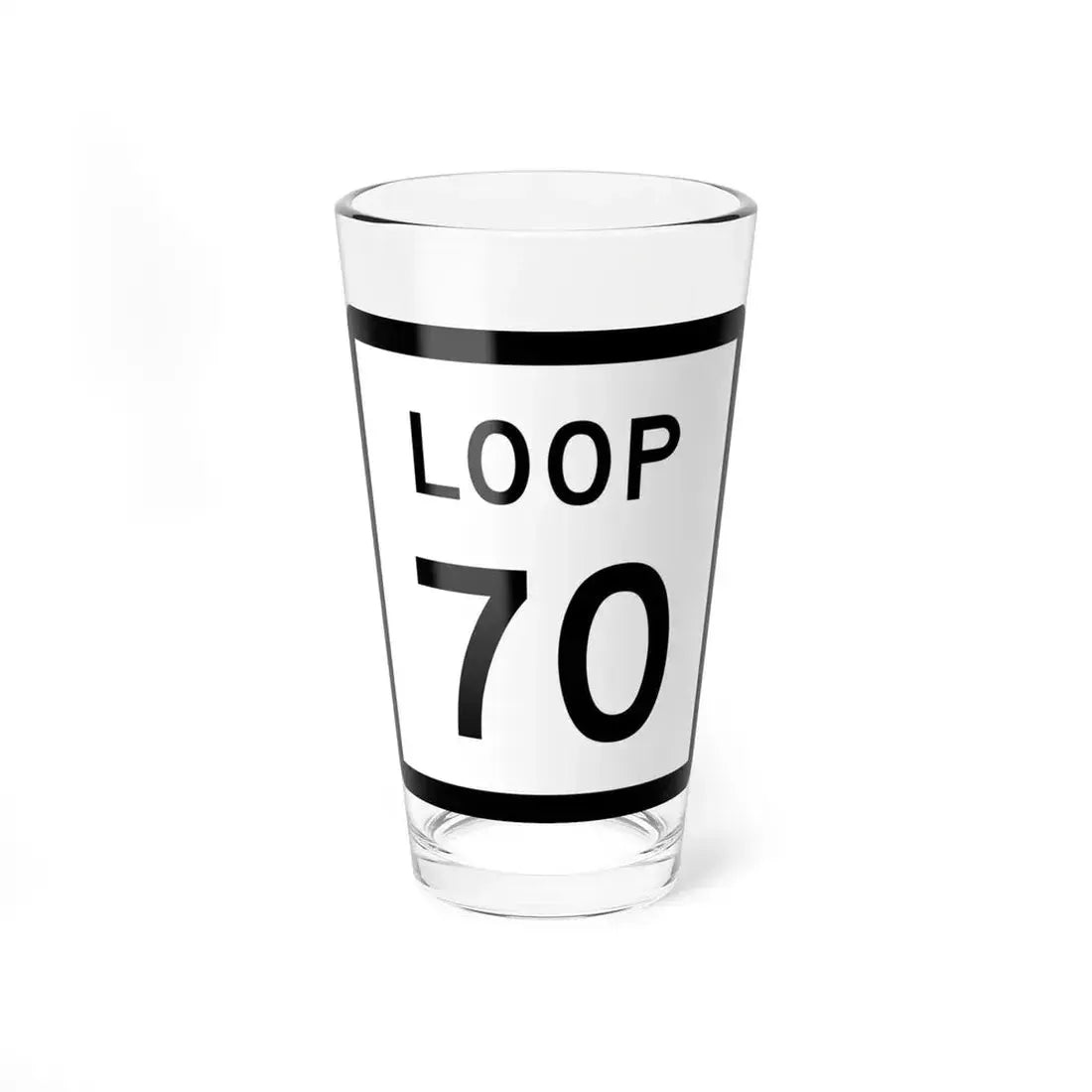 Texas Loop 70 (Texas) (Road Sign) Pint Glass 16oz 16oz - Go Mug Yourself