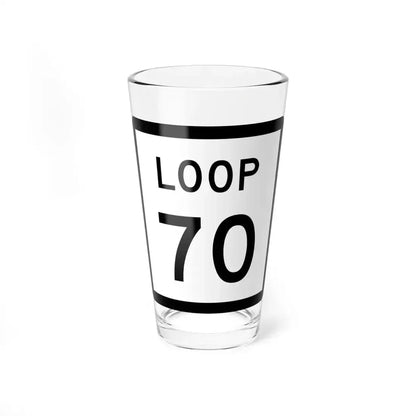 Texas Loop 70 (Texas) (Road Sign) Pint Glass 16oz 16oz - Go Mug Yourself