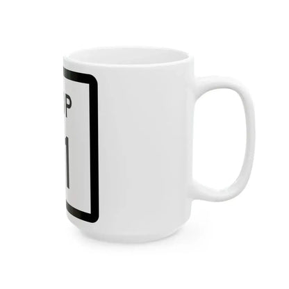 Texas Loop 71 (Texas) (Road Sign) White Coffee Mug - Go Mug Yourself