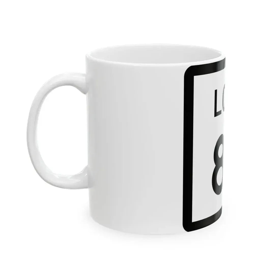 Texas Loop 87 (Texas) (Road Sign) White Coffee Mug - Go Mug Yourself