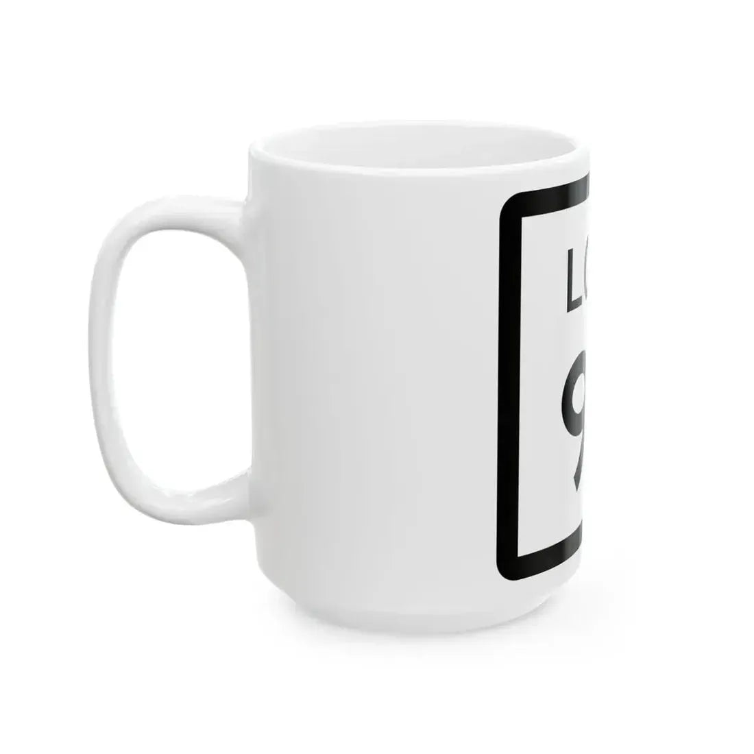 Texas Loop 95 (Texas) (Road Sign) White Coffee Mug - Go Mug Yourself