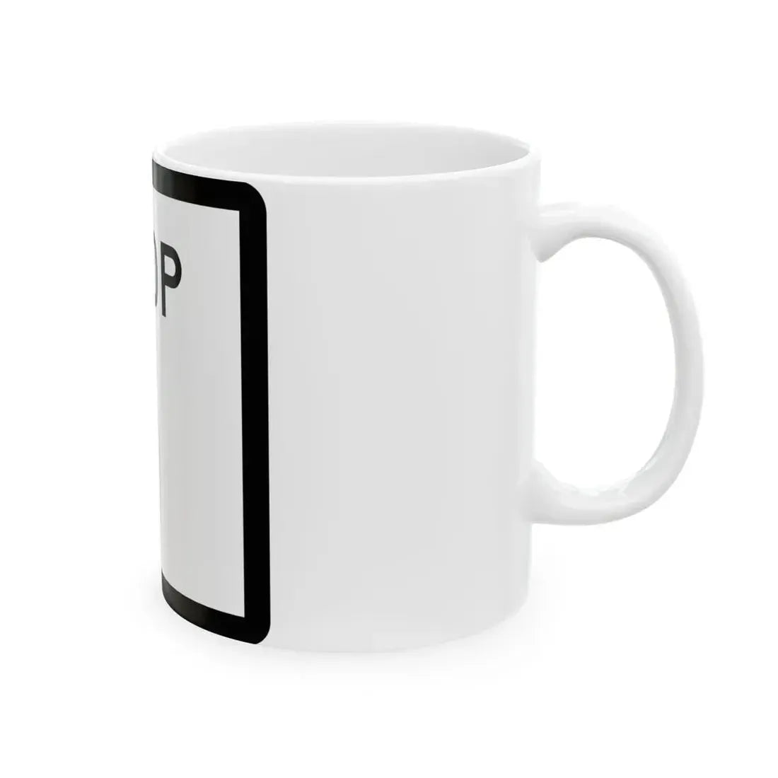 Texas Loop blank (Texas) (Road Sign) White Coffee Mug - Go Mug Yourself
