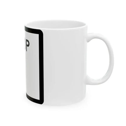 Texas Loop blank (Texas) (Road Sign) White Coffee Mug - Go Mug Yourself