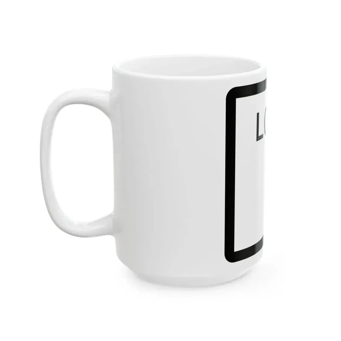 Texas Loop blank (Texas) (Road Sign) White Coffee Mug - Go Mug Yourself