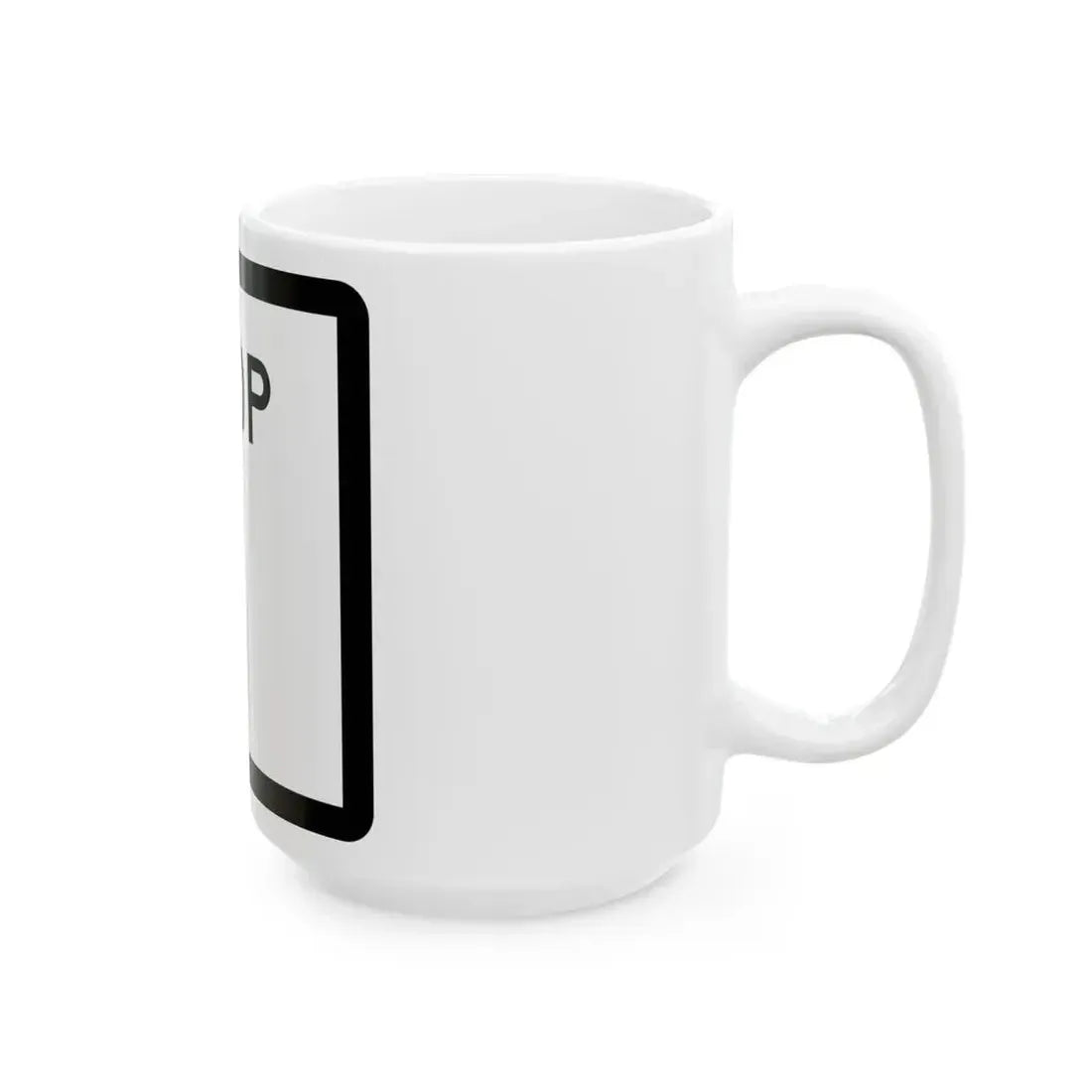 Texas Loop blank (Texas) (Road Sign) White Coffee Mug - Go Mug Yourself