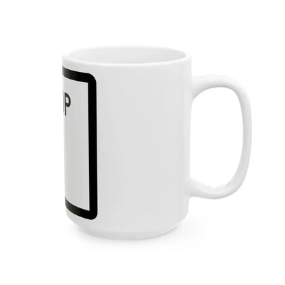 Texas Loop blank (Texas) (Road Sign) White Coffee Mug - Go Mug Yourself