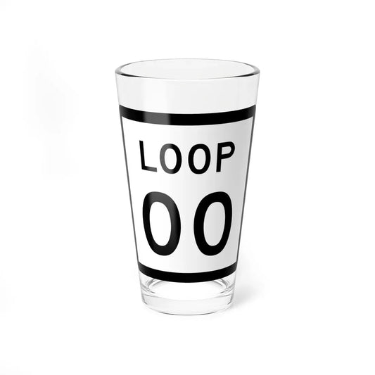 Texas Loop XX (Texas) (Road Sign) Pint Glass 16oz 16oz - Go Mug Yourself