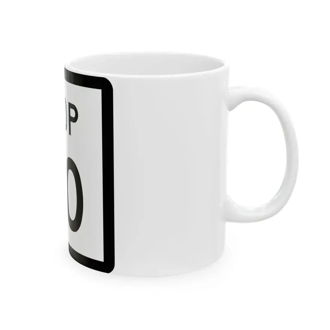Texas Loop XX (Texas) (Road Sign) White Coffee Mug - Go Mug Yourself