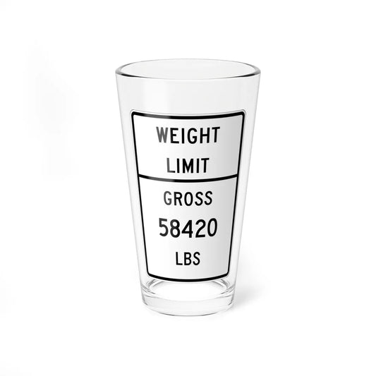 Texas MUTCD R12-1T template (Texas) (Road Sign) Pint Glass 16oz 16oz - Go Mug Yourself