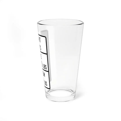 Texas MUTCD R12-4aT template (Texas) (Road Sign) Pint Glass 16oz - Go Mug Yourself